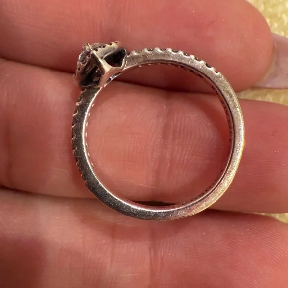 Pandora Silver Heart Crystal Ring - Picture 3 of 4